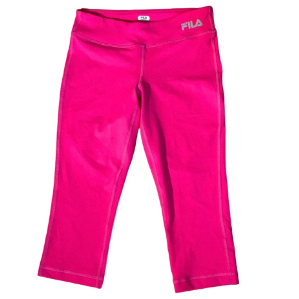 NWT Fila Womens Sport Performance Capri crop leggings in pink fuchsia XS NWT